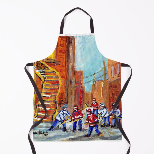 Item preview, MONTREAL WINTER SCENE LANE WAY HOCKEY GAME designed and sold by Carole Spandau.