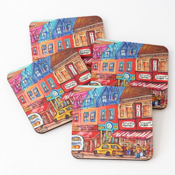 Item preview, SCHWARTZ'S HEBREW DELI MONTREAL CITY STREET SCENE designed and sold by Carole  Spandau.