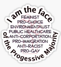 I am the Progressive Majority 01 Sticker