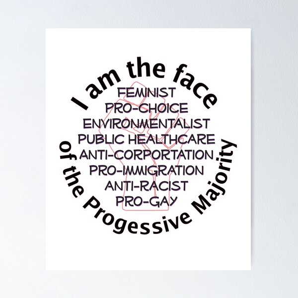 Artikel-Vorschau von Ich bin die progressive Mehrheit 01, designt und verkauft von Leftist.