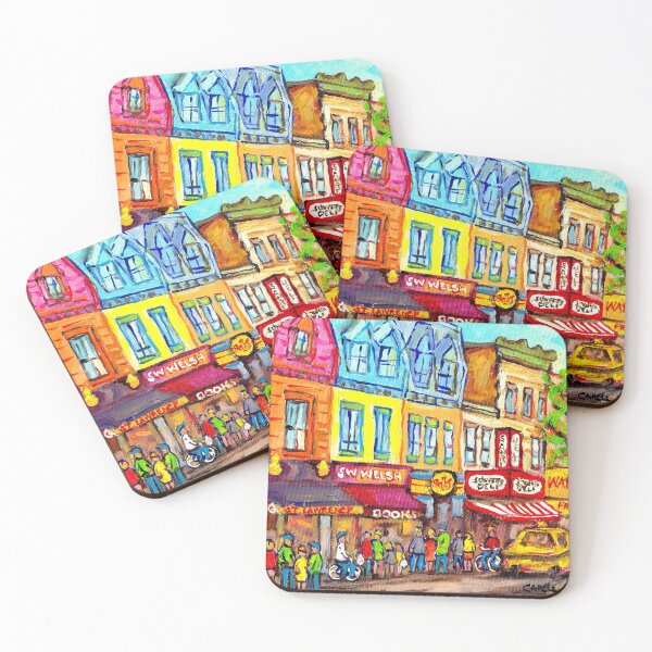 Item preview, SCHWARTZ'S HEBREW DELI TO WARSAW'S MONTREAL SUMMER STREET SCENE designed and sold by Carole  Spandau.