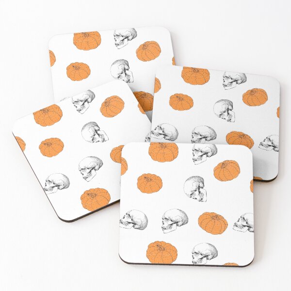 Item preview, Halloween Skull & pumpkin Pattern  designed and sold by NocheStudio.