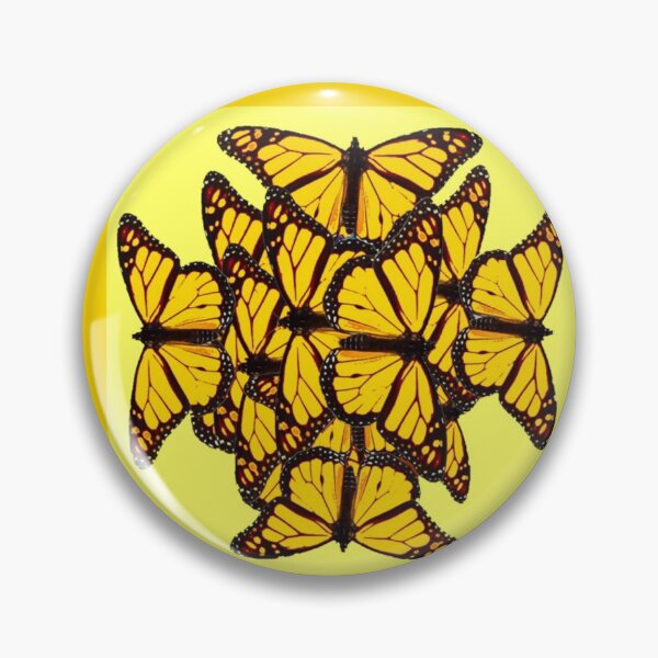 Item preview, YELLOW MONARCH STYLE BUTTERFLIES  YELLOW-GOLD ART designed and sold by sharlesart.