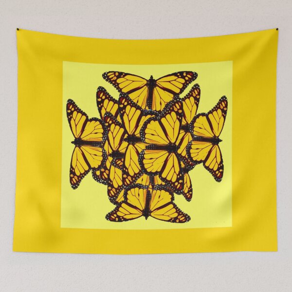 Item preview, YELLOW MONARCH STYLE BUTTERFLIES  YELLOW-GOLD ART designed and sold by sharlesart.