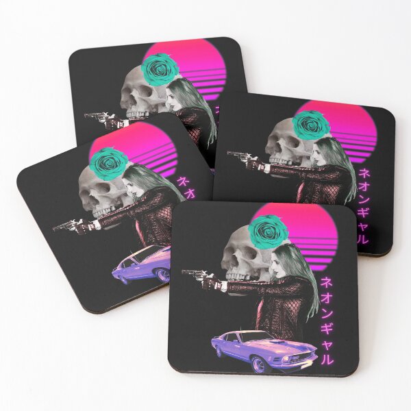 Item preview, Vaporwave Bad Girl Retro Skull Chevrolet designed and sold by ShirtVibes.