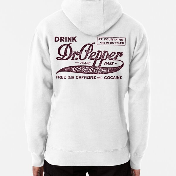 Dr Pepper Distressed Logo Pullover Hooded Sweatshirt - Red – Tee Luv