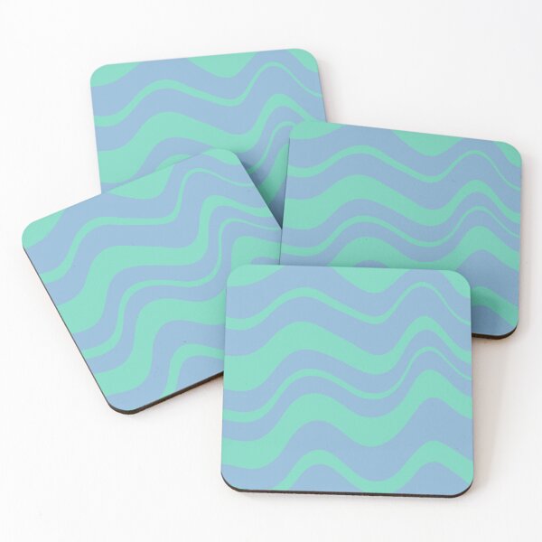 Item preview, Blue and green wave pattern designed and sold by Smiley-10.