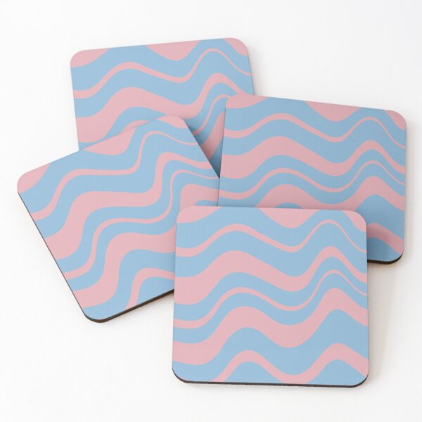 Item preview, Blue and pink wave pattern designed and sold by Smiley-10.