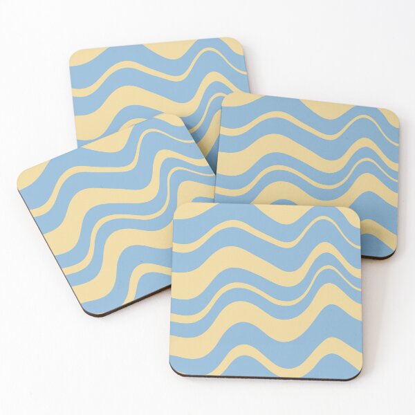 Item preview, Blue and yellow wave pattern designed and sold by Smiley-10.