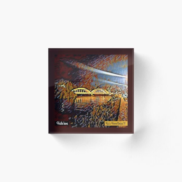 Ku'u Home Series: Rainbow Bridge, Hale'iwa Acrylic Block