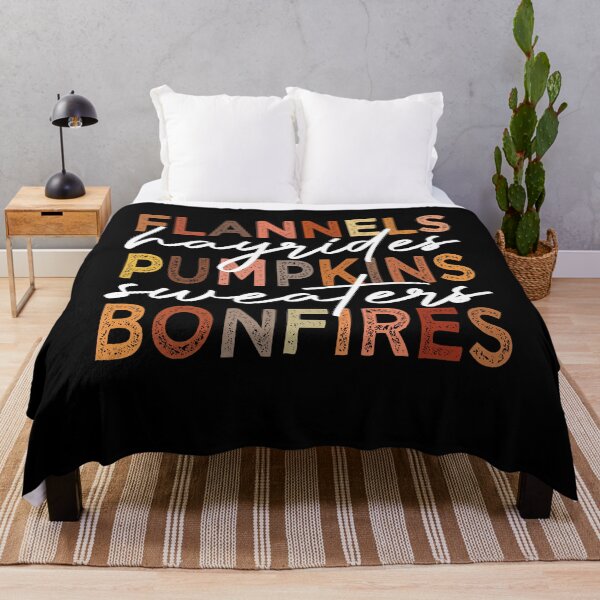 Item preview, Flannels Hayrides Pumpkins Vintage Sweaters Bonfires Autumn designed and sold by hypertee-design.
