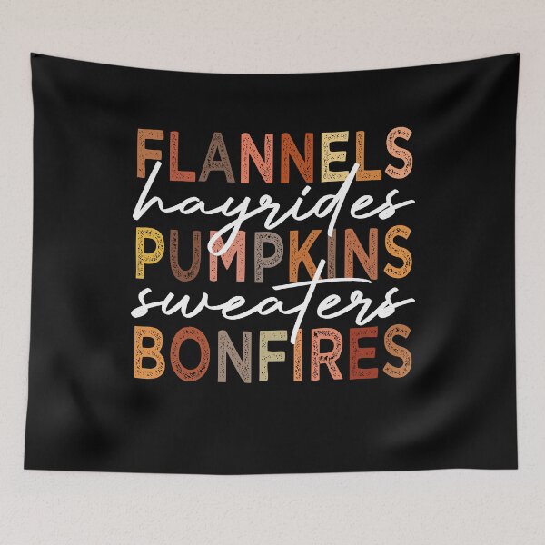 Item preview, Flannels Hayrides Pumpkins Vintage Sweaters Bonfires Autumn designed and sold by hypertee-design.