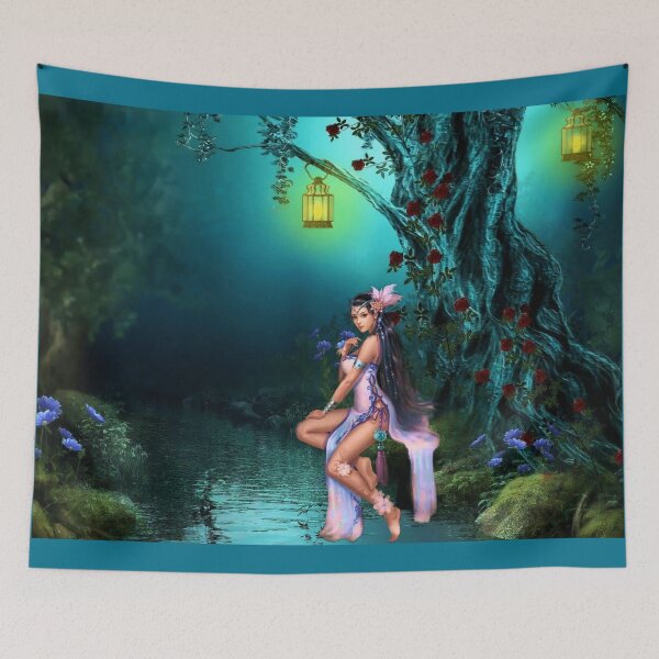 Item preview, Magical stream in the fantasy forest designed and sold by brendanre.