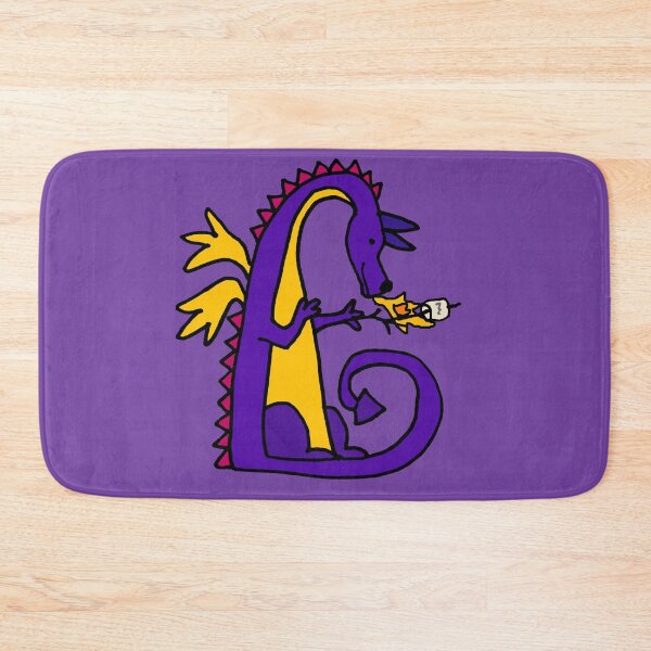 Item preview, Funny Purple Dragon Roasting Marshmallow Cartoon designed and sold by Nature's Fancy.