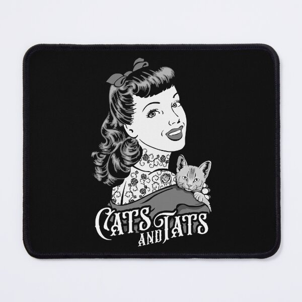 Item preview, Cats And Tats Tattooed Cute Cat Lover Vintage Pop Art Girl designed and sold by GrandeDuc.