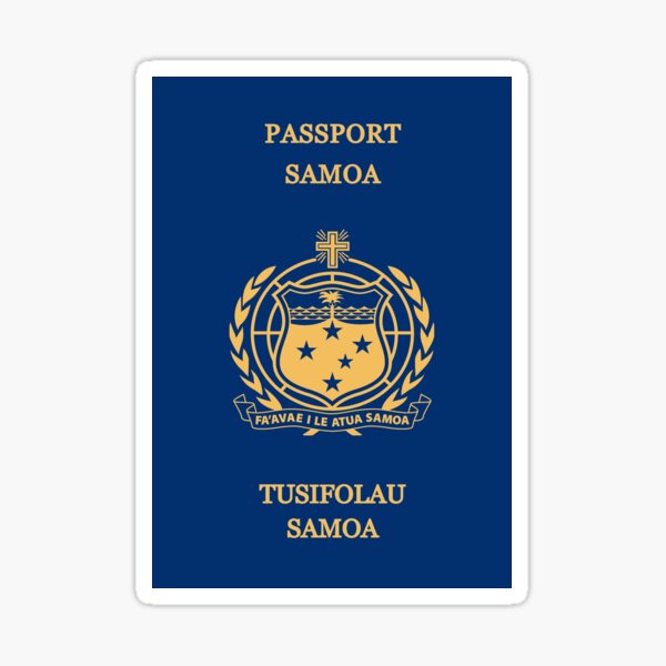 Samoa Passport Sticker For Sale By Hakvs Redbubble 8381