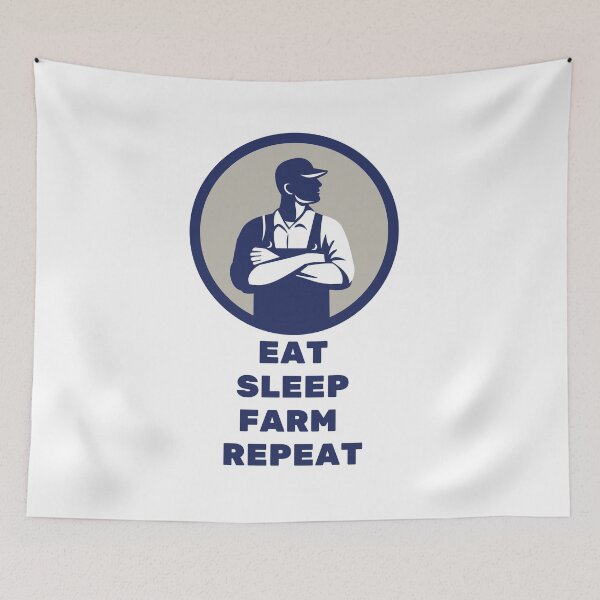 Item preview, Eat Sleep Farm Repeat designed and sold by MYNTLYF.