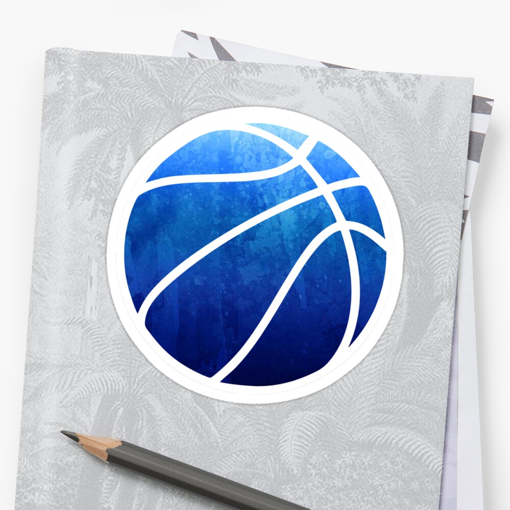  Basketball Dark  Blue  Sticker  by hcohen2000 Redbubble