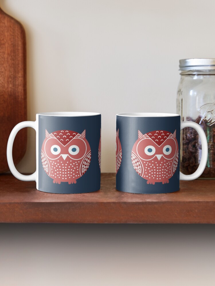 Thumbnail 2 of 6, Coffee Mug, Funny Red Owl Mug designed and sold by creativinchi.