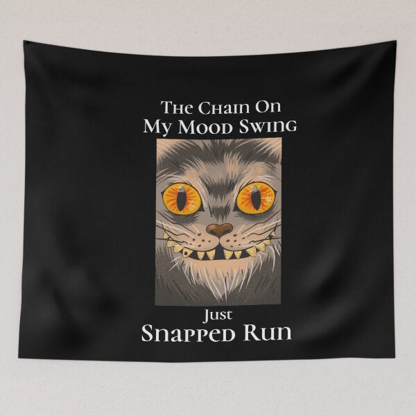 Item preview, the chain on my mood swing just snapped run cat halloween designed and sold by narilex.