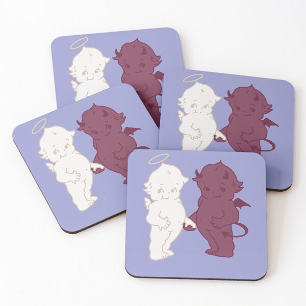 Item preview, Cute angel devil friends cherub babies good and evil  designed and sold by FIGGITY FERN.