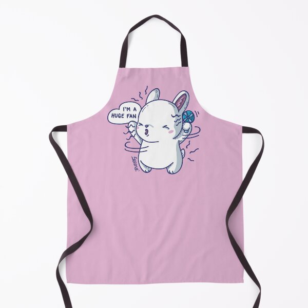 Item preview, Kawaii Cute fan bunny saying "I'm a huge fan" pun designed and sold by SPIRIMAL.