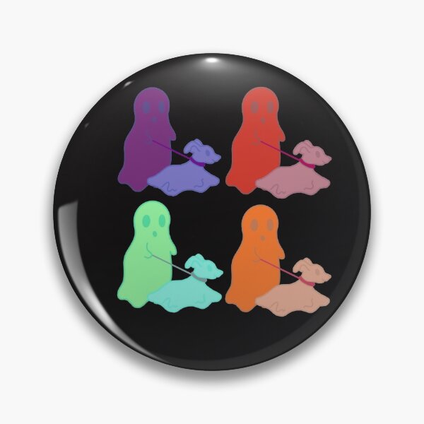 Item preview, cute ghost walking dog graphic spooky Andy Worhal style designed and sold by FIGGITY FERN.