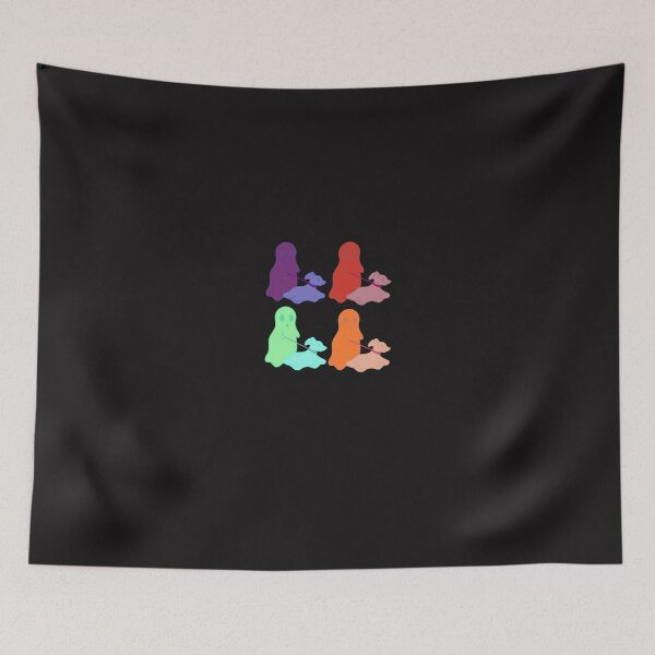 Item preview, cute ghost walking dog graphic spooky Andy Worhal style designed and sold by FIGGITY FERN.