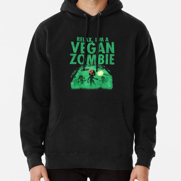 Grains Grains! Funny Zombie Halloween Vegan Pullover Hoodie