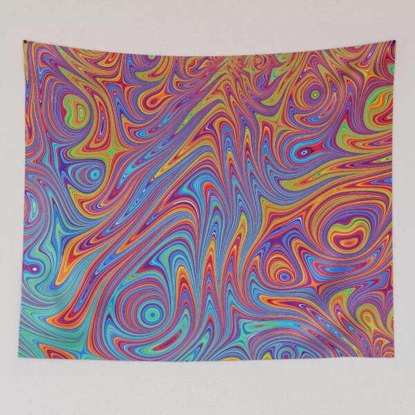Item preview, Colorful Psychedelic Abstract designed and sold by Ksaavet.
