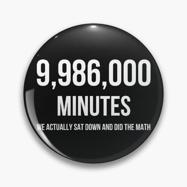 Item preview, 9,986,000 Minutes, We Actually Sat Down And Did The Math designed and sold by QlickDesign.