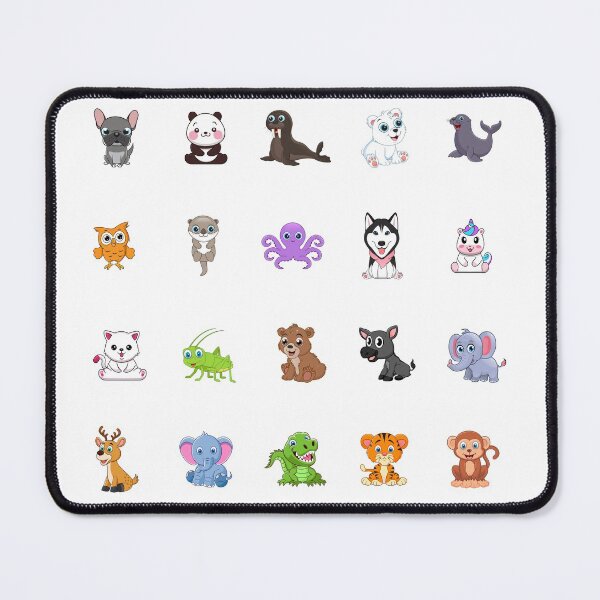 Item preview, Cute adorable cartoon kawaii funny animal stickers designed and sold by TAKEITTeeZee.