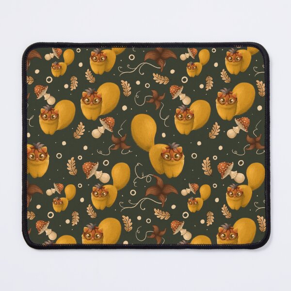 a cat in a pumpkin hat Mouse Pad