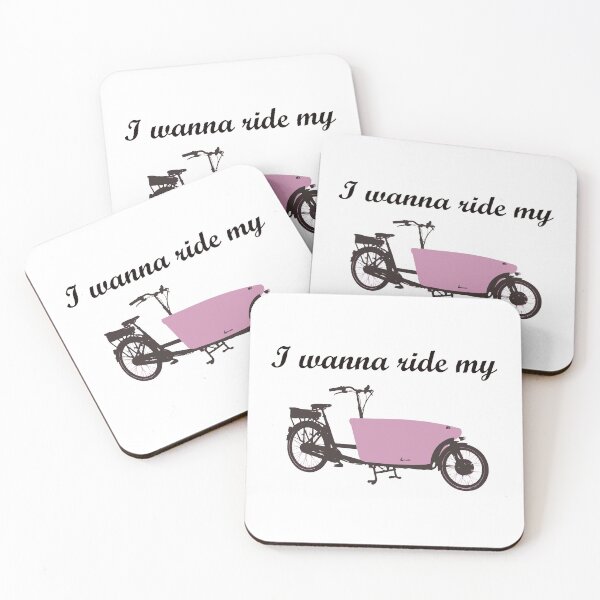 Item preview, I wanna ride my Dolly Bakfiets Cargobike - Pink designed and sold by ActuallyDawn.