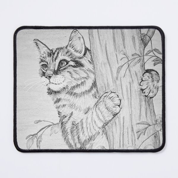 Item preview, Tree cat in black and white designed and sold by AceNeela.