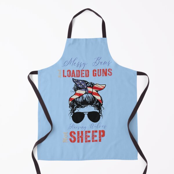 Item preview, Messy Buns and Loaded Guns, Raising Wolves Not Sheep, Messy Buns Patriotic Mom Aviator Sunglasses, American Flag Headband, USA Proud Mom designed and sold by LifeIsAGiftD.