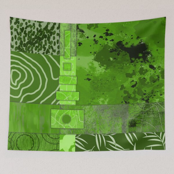 Item preview, Green Modern Abstract Collage designed and sold by NancyMerkle.