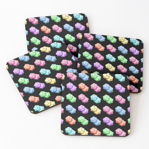 Item preview, Fuzzy D20 Dice - All Colors - Grid/Tiled Pattern designed and sold by Hot-Gothics.