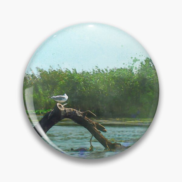 Item preview, Aquatic Plants And Bird On The River Watercolor designed and sold by miraminerva09.