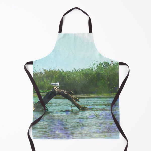 Item preview, Aquatic Plants And Bird On The River Watercolor designed and sold by miraminerva09.