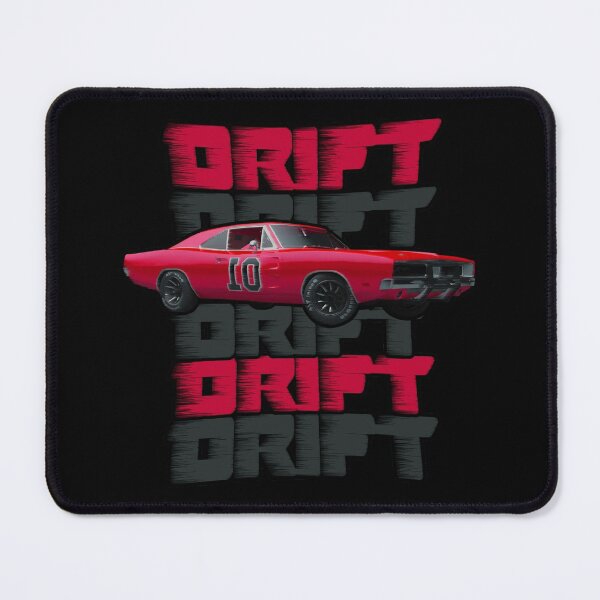 Item preview, Old Red Car Drifting With Red and Grey Drift Text on the Background And Inverted Number 01 designed and sold by koreatvtea.