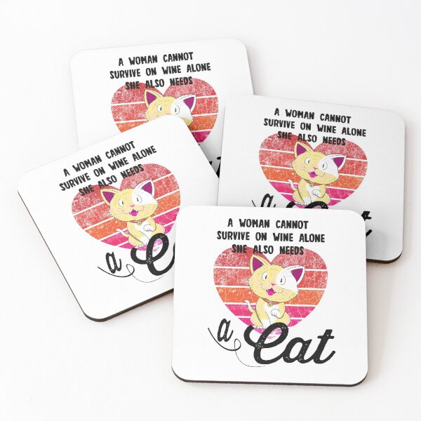 Item preview,  A Woman Cannot Survive On Wine Alone She Also Needs A Cat designed and sold by Camelstop.