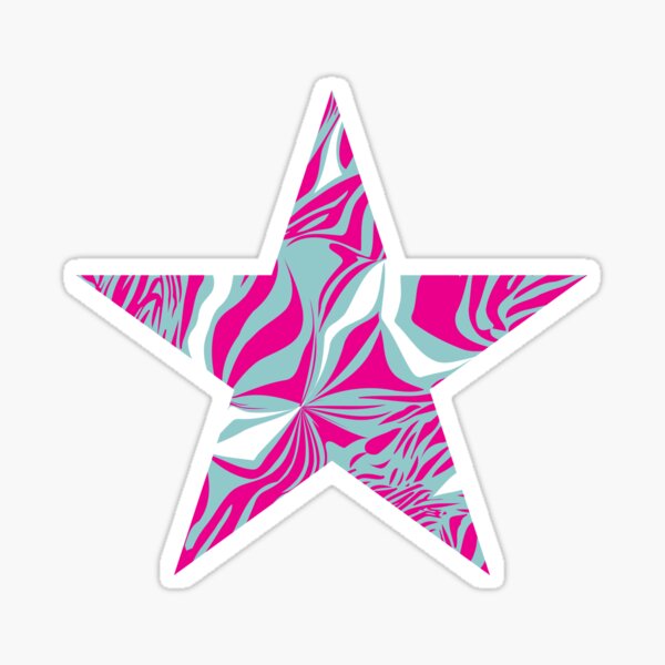 "Pastel Preppy Pop Art Star" Sticker for Sale by Quaintrelle Redbubble