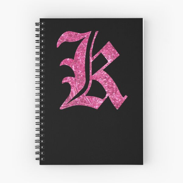 Item preview, The Letter K - Capital Pink Glitter Gothic designed and sold by TheLykosApparel.