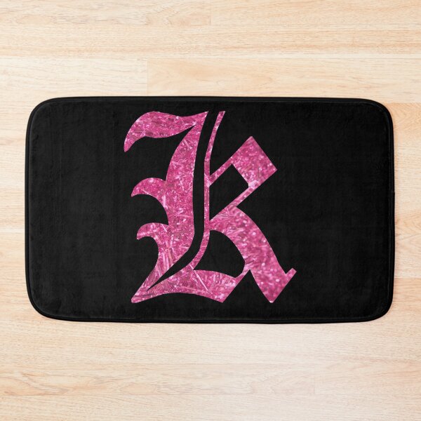 Item preview, The Letter K - Capital Pink Glitter Gothic designed and sold by TheLykosApparel.