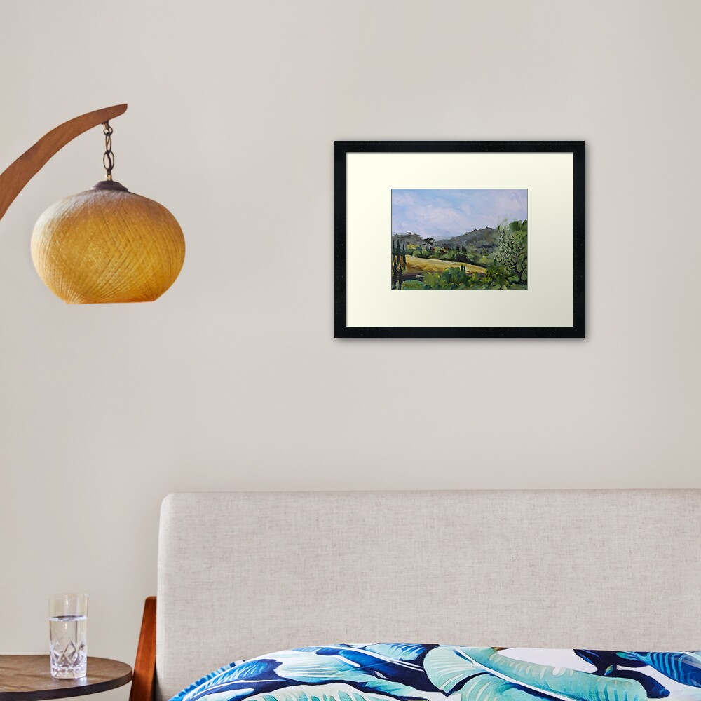 Valley in Galluzzo southern part of Florence Italy Framed Art Print