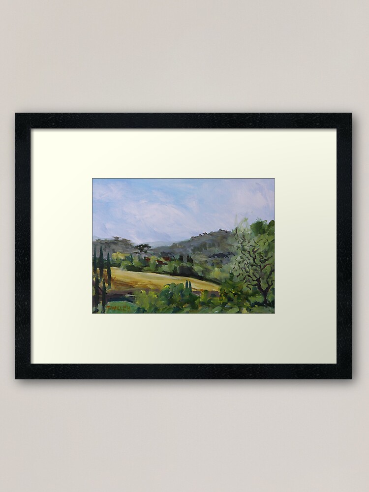 Alternate view of Valley in Galluzzo southern part of Florence Italy Framed Art Print