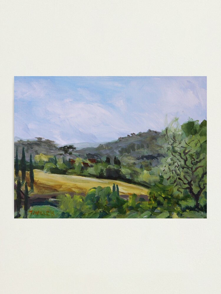 Alternate view of Valley in Galluzzo southern part of Florence Italy Photographic Print