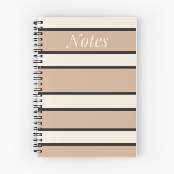 Item preview, Striped Neutral Colors Design Notebook designed and sold by gabyenredes.