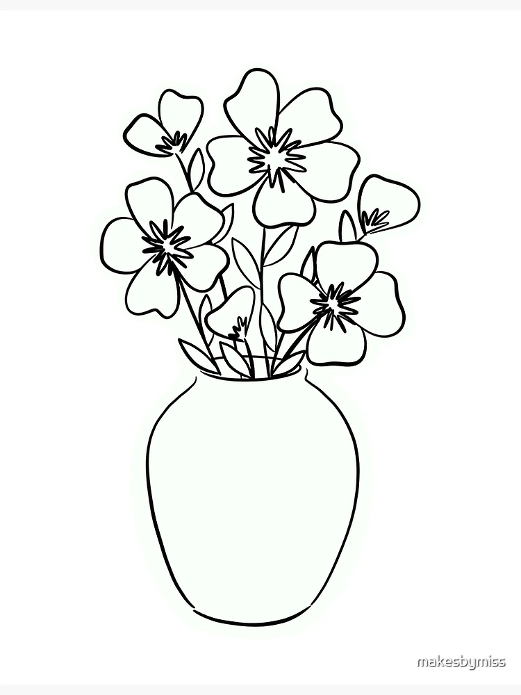DIY Vase Line Art - My Coccibulle